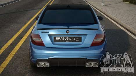 Mercedes-Benz C63 Brabus Blue для GTA San Andreas