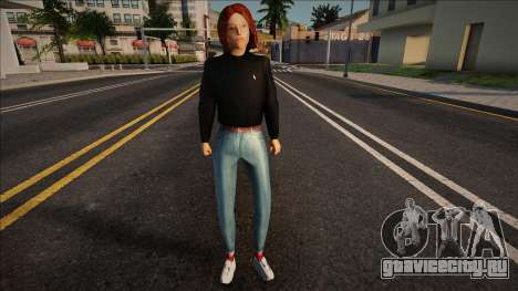 Red-haired girl in jeans для GTA San Andreas