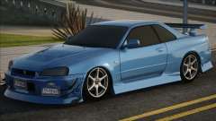 Nissan Skyline GTR34 Blue для GTA San Andreas