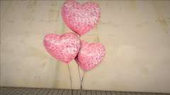 Розовые шарики-сердечки