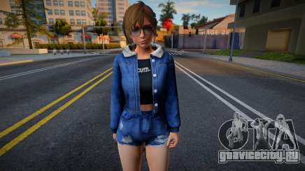 DOAXVV Misaki - Denim Jacket Destroyed Shorts v1 для GTA San Andreas