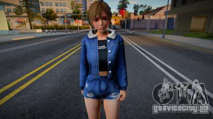 DOAXVV Misaki - Denim Jacket Destroyed Shorts v2 для GTA San Andreas