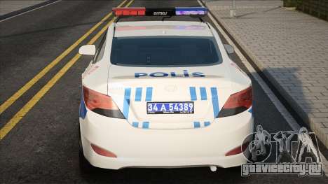 Hyundai Accent Blue Polis Ekip Araçı для GTA San Andreas