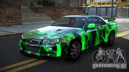 Nissan Skyline R34 PNZ S3 для GTA 4