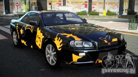 Nissan Skyline R34 GT-R NF-E S10 для GTA 4