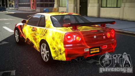 Nissan Skyline R34 GT-R NF-E S2 для GTA 4