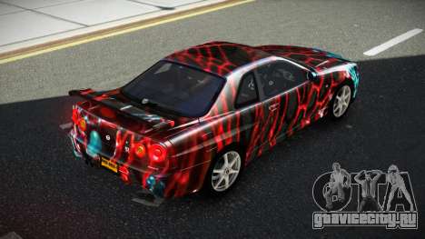 Nissan Skyline R34 GT-R NF-E S6 для GTA 4