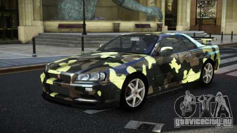 Nissan Skyline R34 GT-R NF-E S3 для GTA 4