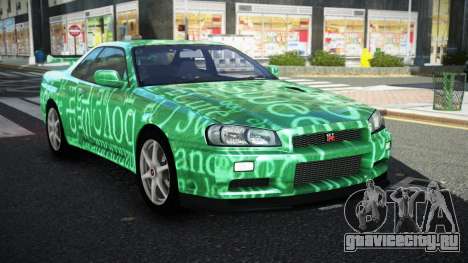 Nissan Skyline R34 GT-R NF-E S1 для GTA 4