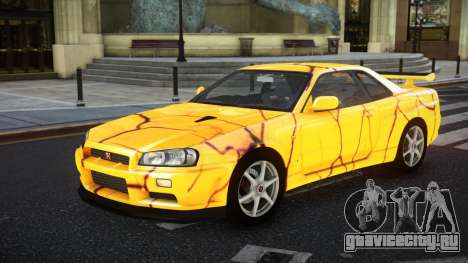 Nissan Skyline R34 GT-R NF-E S8 для GTA 4