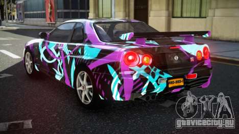 Nissan Skyline R34 GT-R NF-E S11 для GTA 4