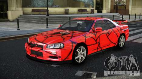 Nissan Skyline R34 GT-R NF-E S5 для GTA 4