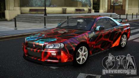 Nissan Skyline R34 GT-R NF-E S6 для GTA 4