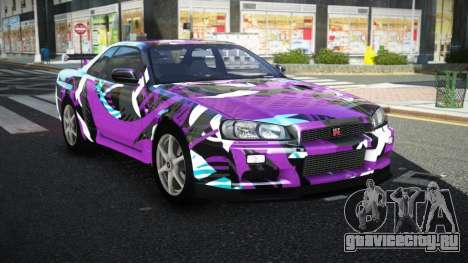 Nissan Skyline R34 GT-R NF-E S11 для GTA 4