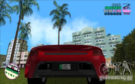 RUF CTR3 ( Pakistani Plate ) для GTA Vice City