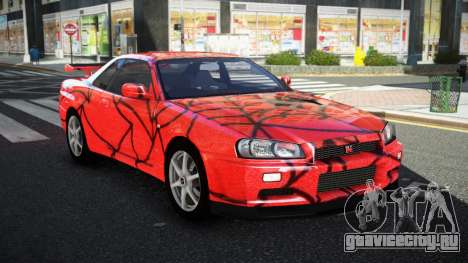 Nissan Skyline R34 GT-R NF-E S5 для GTA 4