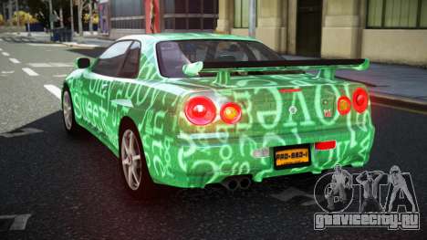 Nissan Skyline R34 GT-R NF-E S1 для GTA 4