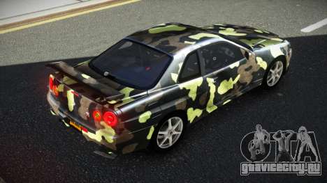 Nissan Skyline R34 GT-R NF-E S3 для GTA 4