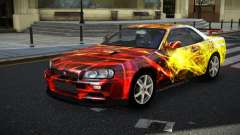 Nissan Skyline R34 GT-R NF-E S2 для GTA 4