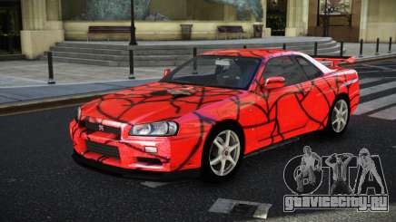 Nissan Skyline R34 GT-R NF-E S5 для GTA 4