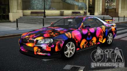 Nissan Skyline R34 GT-R NF-E S13 для GTA 4