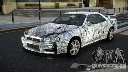 Nissan Skyline R34 GT-R NF-E S7 для GTA 4