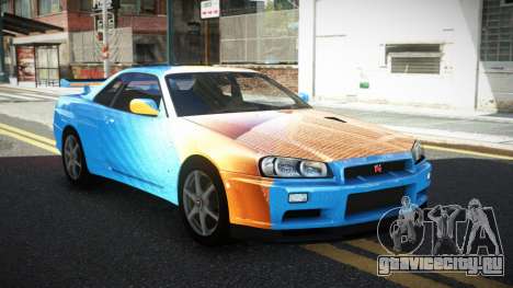 Nissan Skyline R34 GT-R XD-L S6 для GTA 4