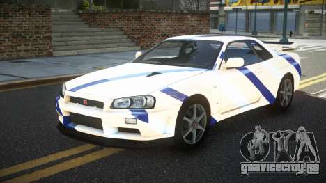 Nissan Skyline R34 GT-R XD-L S8 для GTA 4