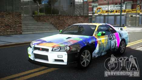 Nissan Skyline R34 GT-R XD-L S14 для GTA 4