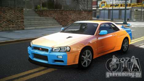 Nissan Skyline R34 GT-R XD-L S6 для GTA 4