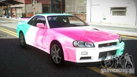 Nissan Skyline R34 GT-R XD-L S7 для GTA 4