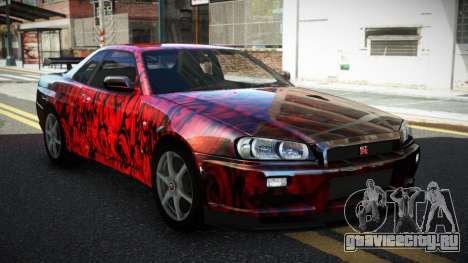 Nissan Skyline R34 GT-R XD-L S12 для GTA 4