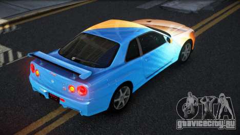 Nissan Skyline R34 GT-R XD-L S6 для GTA 4