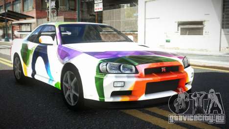 Nissan Skyline R34 GT-R XD-L S9 для GTA 4