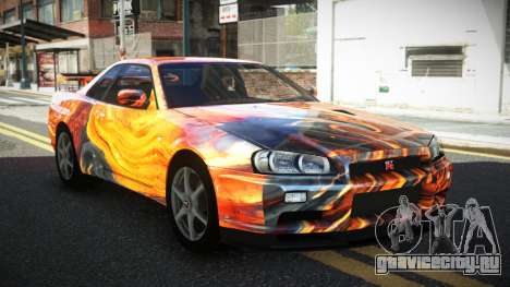 Nissan Skyline R34 GT-R XD-L S3 для GTA 4