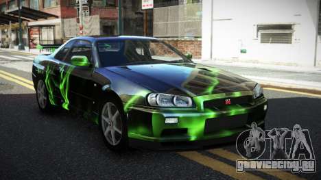 Nissan Skyline R34 GT-R XD-L S10 для GTA 4