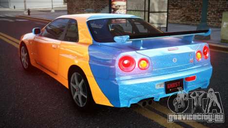 Nissan Skyline R34 GT-R XD-L S6 для GTA 4