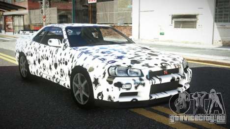 Nissan Skyline R34 GT-R XD-L S5 для GTA 4