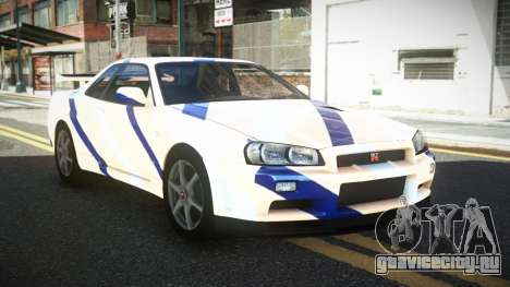 Nissan Skyline R34 GT-R XD-L S8 для GTA 4