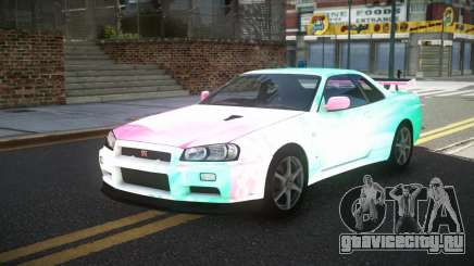 Nissan Skyline R34 GT-R XD-L S7 для GTA 4