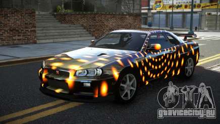 Nissan Skyline R34 GT-R XD-L S1 для GTA 4