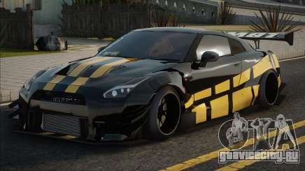 Nissan GTR R35 Yellow для GTA San Andreas